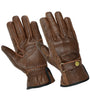 Gallanto Brown Motorcycle Armoured Leather Summer Vented Gloves