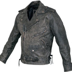 Stonewash Brando Leather Biker Jacket