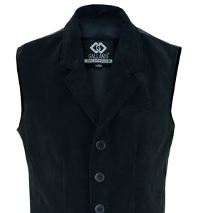 Mens Smart Suede Leather Vest