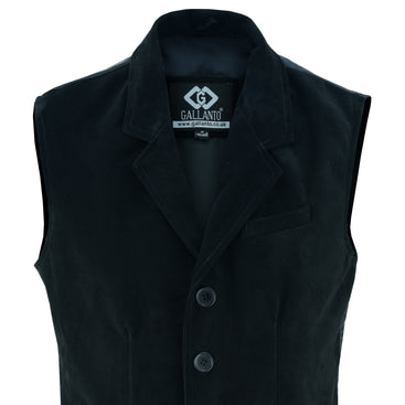 Mens Smart Suede Leather Vest