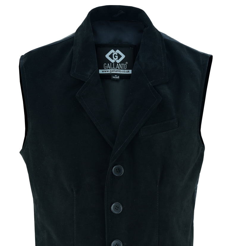 Mens Smart Suede Leather Vest