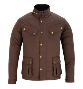 Waxed Cotton Zodiac Motorcycle Textile Biker Fashion Jacket