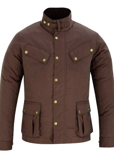 Waxed Cotton Zodiac Motorcycle Textile Biker Fashion Jacket