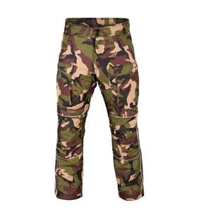 Camouflage 600D Cordura Motorcycle Trousers Waterproof Armoured Pants