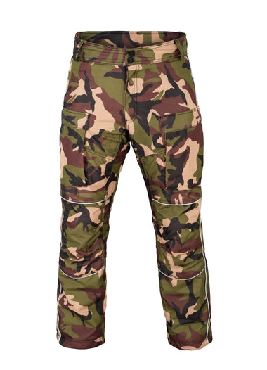 Camouflage 600D Cordura Motorcycle Trousers Waterproof Armoured Pants