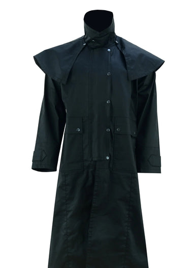 Duster Waterproof Black Long Coat Countrywear Unisex