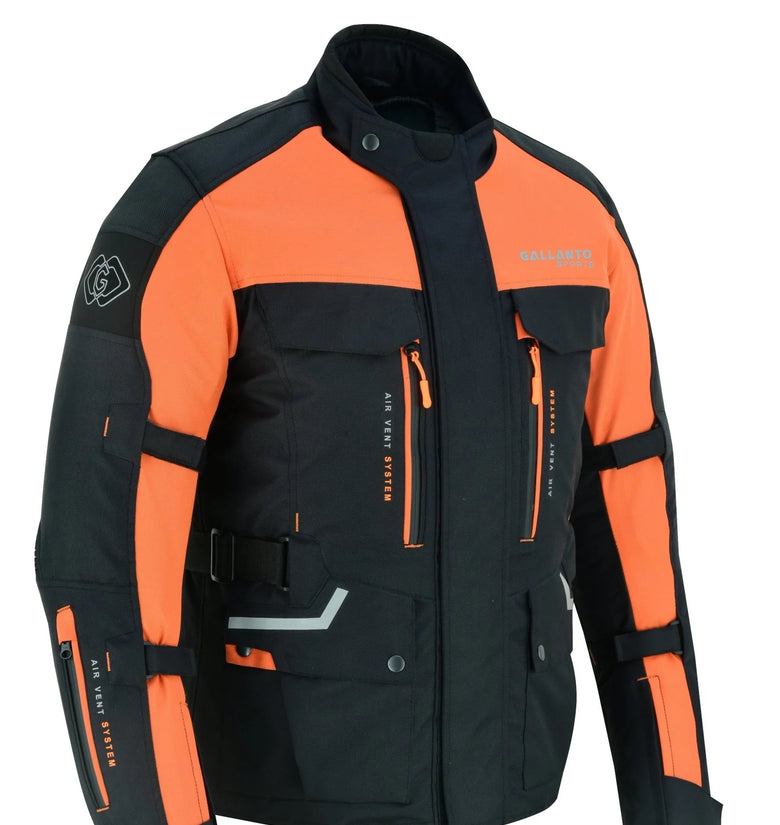 Orange and sales black leather jacket