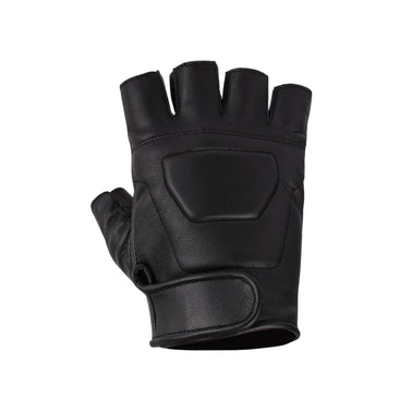 Premium Leather Padded Fingerless Gloves Grip & Comfort