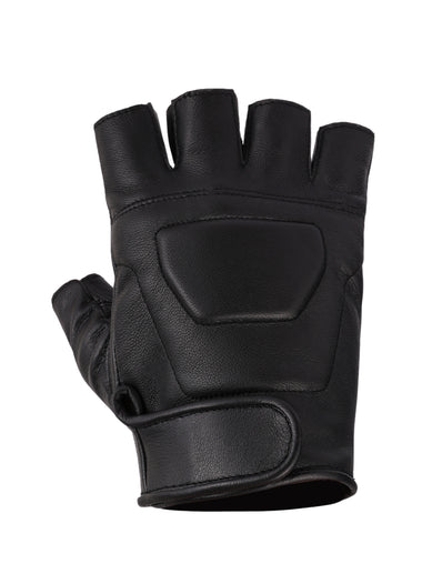 Premium Leather Padded Fingerless Gloves Grip & Comfort