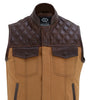 Sons of Anarchy Tan Denim & Brown Leather Vest Gilet Waistcoat Diamond