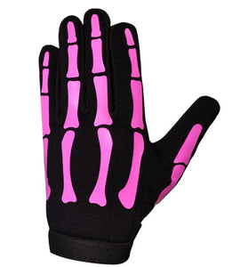 Neon Pink Skeleton Hi-Vis Gloves – Women’s Safety Grip