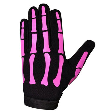 Neon Pink Skeleton Hi-Vis Gloves – Women’s Safety Grip