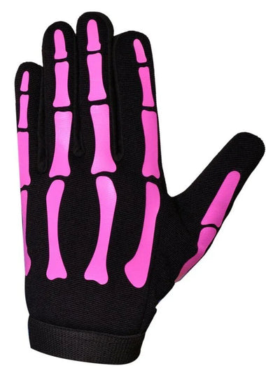 Neon Pink Skeleton Hi-Vis Gloves – Women’s Safety Grip