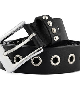 Star Studded Genuine Leather Belt Punk Rock & Gothic Statement Style