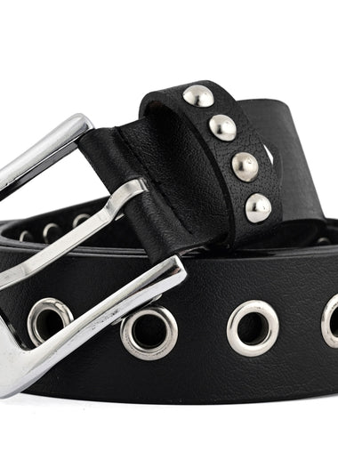 Star Studded Genuine Leather Belt Punk Rock & Gothic Statement Style