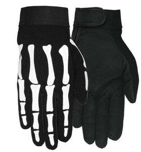 Skeleton Rider Motorcycle Gloves – Heavy Duty Biker & Halloween Style