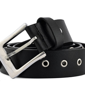 Western Concho Leather Belt Genuine Cowhide Laced Biker Style