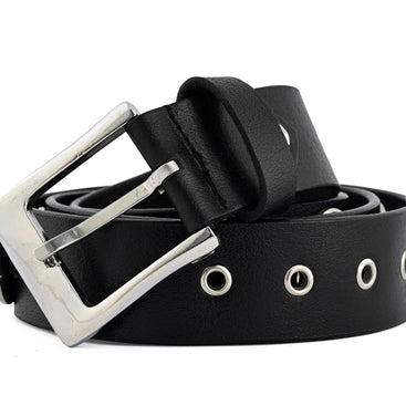 Western Concho Leather Belt Genuine Cowhide Laced Biker Style