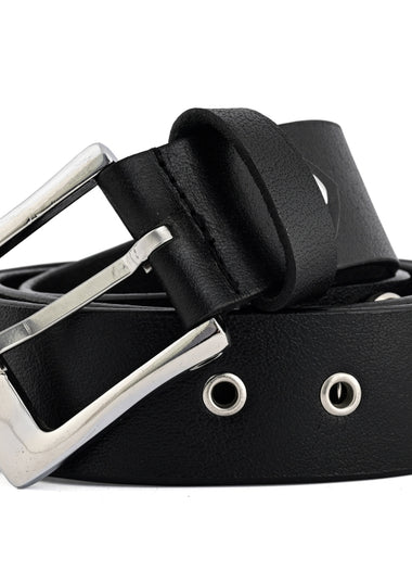 Western Concho Leather Belt Genuine Cowhide Laced Biker Style