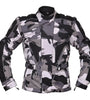 Camouflage Textile Military Motorcycle Armoured Biker Jacket in Gray or Green