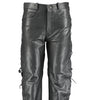 Jean Style Leather Motorcycle Pants with Laces in Black or Brown