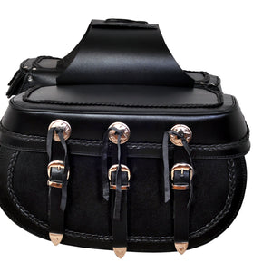510 Three buckle braided saddle bags