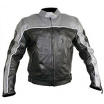 Men’s Black and Grey Motorcycle Jacket