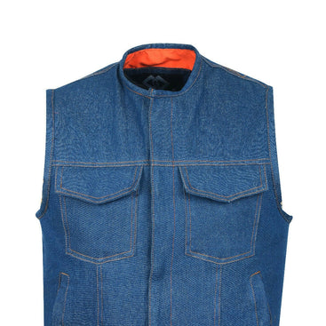 Cut off Blue Denim Mens Womens Vest Waiscoat-Gilet Biker Motorcycle Jeans Son of Anarchy