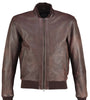 Perforated Brown Bomber Vintage Leather Jacket