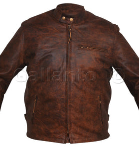 Brown Classic Racer Leather Jacket
