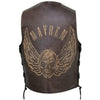 Brown Flying Skull Cruiser Vest Waistcoat