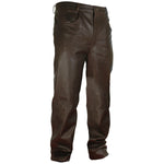 Classic Brown Leather Trousers