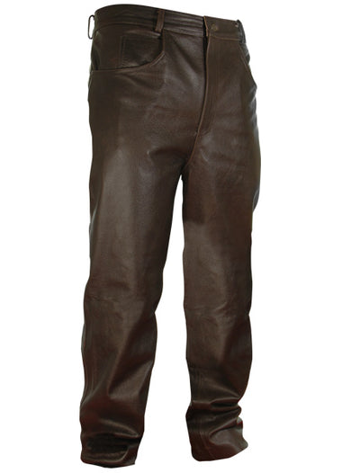 Classic Brown Leather Trousers