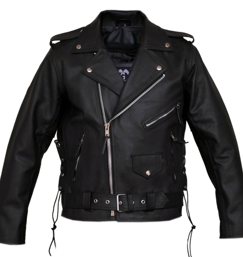 Budget Brando Split Cowhide Leather Biker Jacket