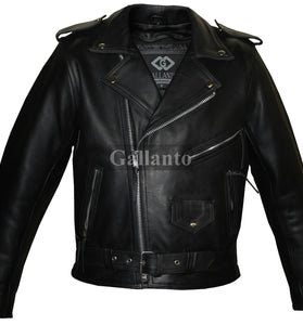 Naked Cowhide Belted Brando Biker Jacket