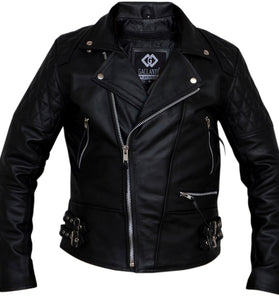 classic diamond biker leather jacket1