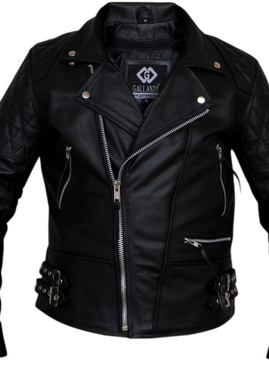 classic diamond biker leather jacket1
