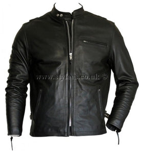 Classic Racer Biker Cowhide Leather Jacket