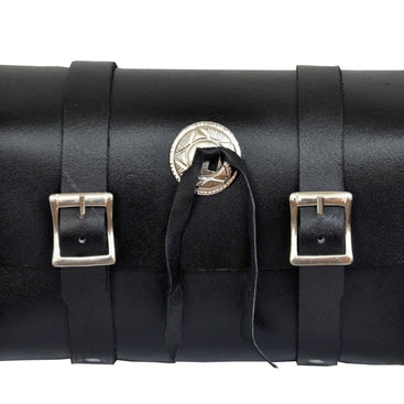 Concho Large Quality Motorcycle Biker Leather Black Tool Bag