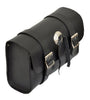 Concho Medium Quality Motorcycle Biker Leather Black Classic Tool Bag