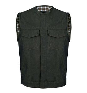 Cut off Brown Denim Mens Womens Vest Waiscoat-Gilet Biker Motorcycle Jeans Son