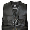 Fishermen Multipocket Leather Waistcoat