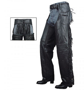 Unisex Fringe Leather Chaps