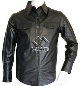 Leather Long Sleeve Fashion Shirt