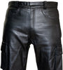Black Combat Leather Trousers