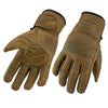 Gallanto Tan Brown Motorcycle Thinsulate Leather Winter Short Gloves