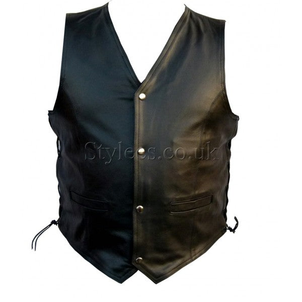 Side Lace Classic Men’s Leather Vest