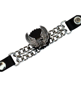 Large Eagle Chain Leather Waistcoat Vest Extender - Biker Motorcycle Accessory