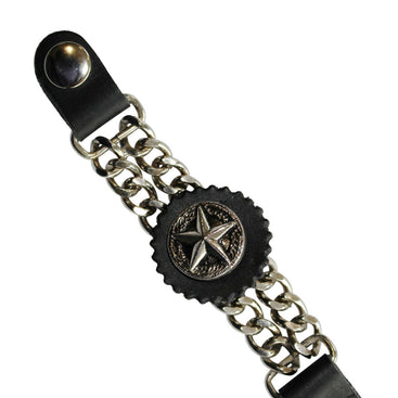 Large Star Chain Leather Waistcoat Vest Extender