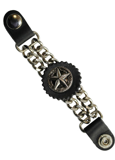 Large Star Chain Leather Waistcoat Vest Extender